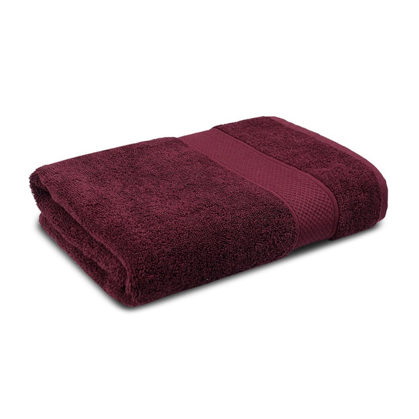 Maroon Color-100% Pure Cotton 450 GSM Bath Towel (75 cms x 145 cms)