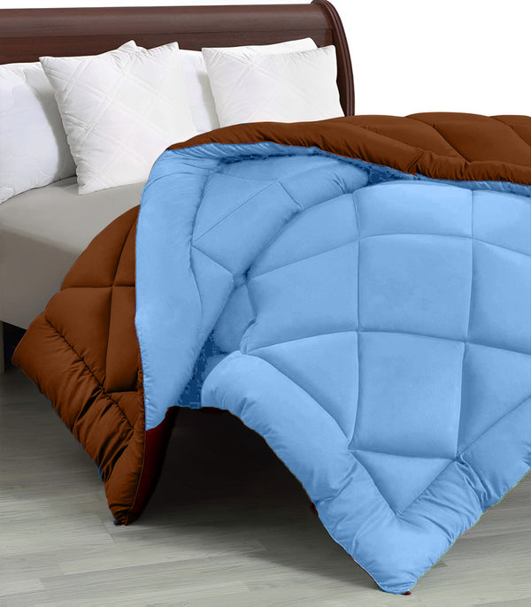 150 GSM Microfiber Double Bed Reversible AC Comforter / Quilt Blanket For All Season