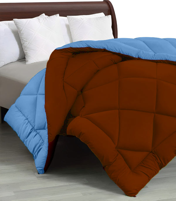 150 GSM Microfiber Double Bed Reversible AC Comforter / Quilt Blanket For All Season