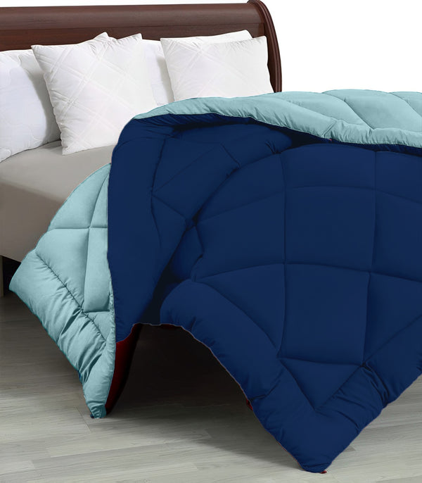 200 GSM Microfiber Double Bed Reversible AC Comforter / Quilt Blanket For All Season